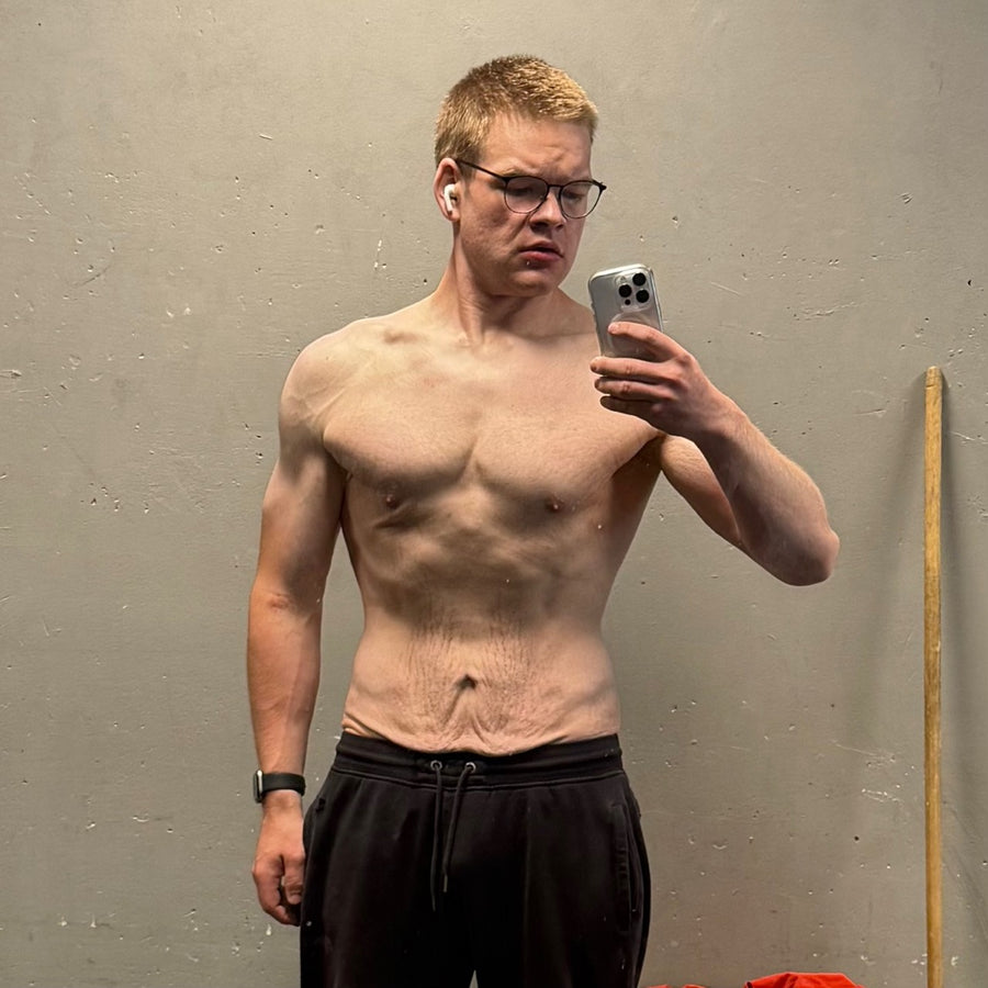 Trym nå med en vekt på omtrent 86 til 88 kg etter å ha gått ned over 60 kg